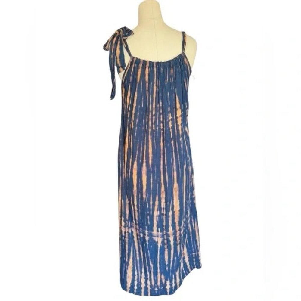 LE SALTY LABEL - Elegant Blue Tie-Dye Maxi Dress Size S/M - Picture 5 of 8